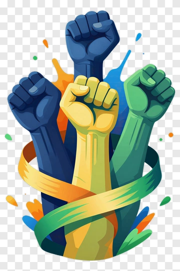 Raising Fists In Solidarity PNG