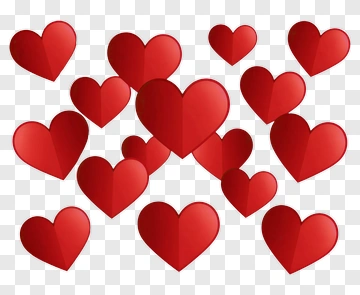 Red Hearts Collection PNG