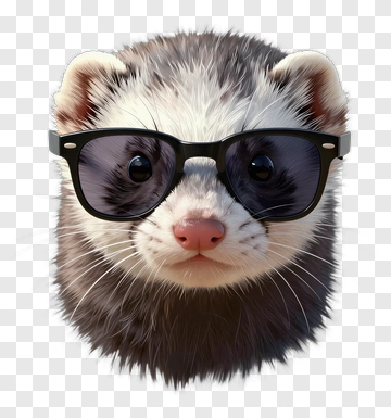Ferret Wearing Sunglasses PNG