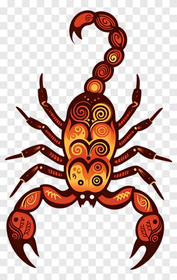 Decorative Scorpion Design PNG