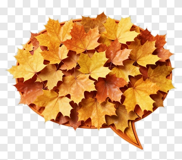 Maple Leaf Speech Bubble PNG
