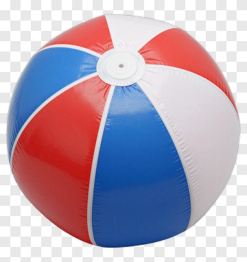 Red Blue White Beach Ball PNG