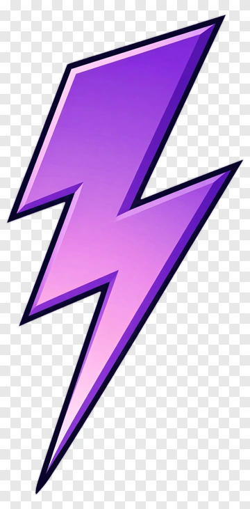 Purple Lightning Bolt PNG