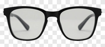 Black Rectangular Glasses PNG