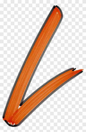 Orange Arrow With Black Outline PNG