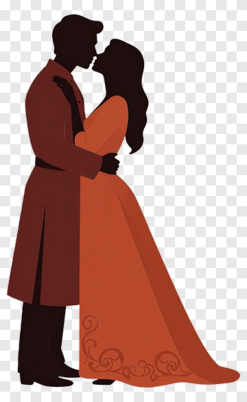 Romantic Couple Silhouette PNG
