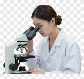 Scientist Using Microscope PNG