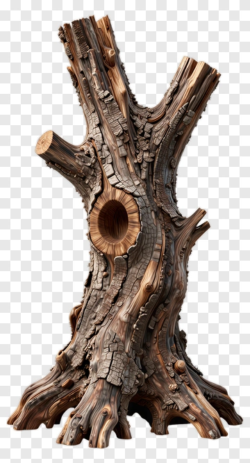 Tree Stump Sculpture PNG