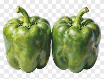 Two Green Bell Peppers PNG