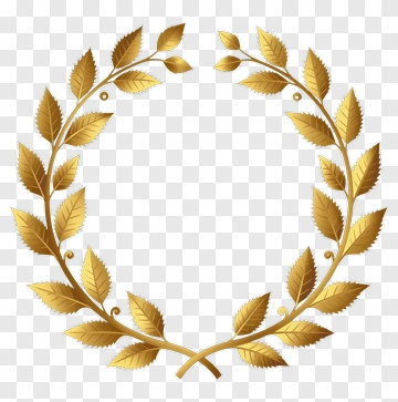 Golden Laurel Wreath PNG