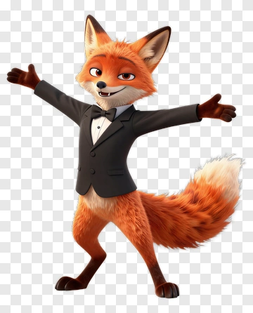 Fox In Tuxedo PNG