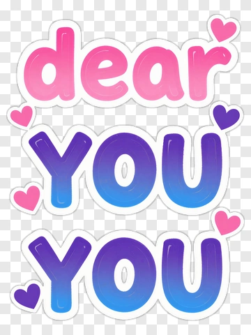 Dear You Love Note PNG
