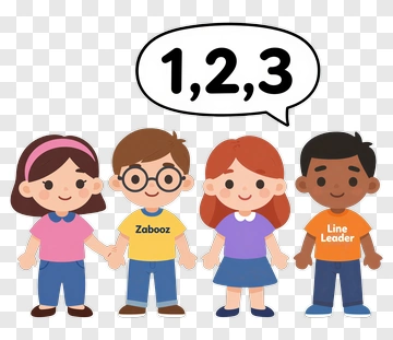 Children Counting Together PNG
