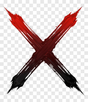 Red And Black X PNG