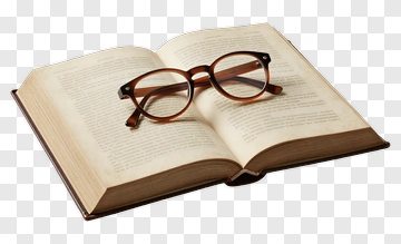 Book With Glasses PNG