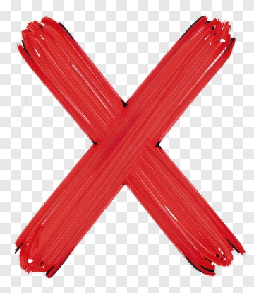 Red Hand Drawn Cross PNG