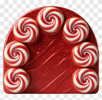 Red Candy Cane Decor PNG