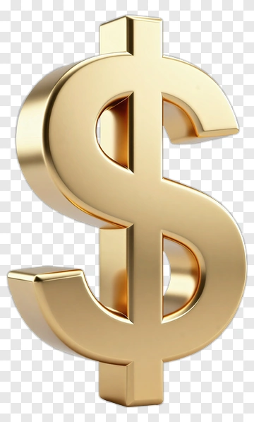 Golden Dollar Sign PNG
