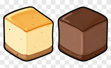 Cheese And Chocolate Cubes PNG