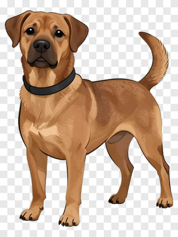 Brown Dog With Black Collar PNG