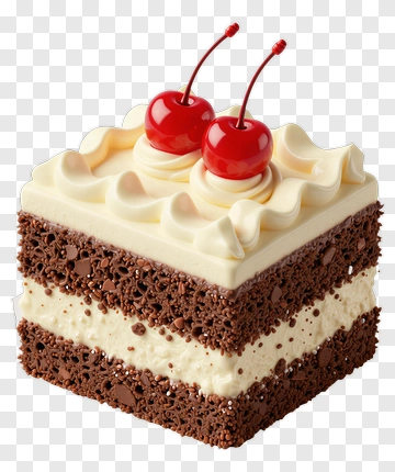 Chocolate Cake With Cherries PNG