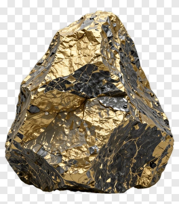 Gold Nugget Mineral Rock PNG