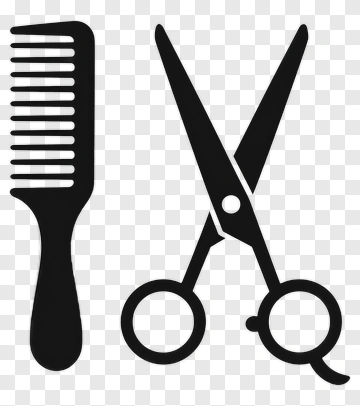 Hair Comb And Scissors Icon PNG