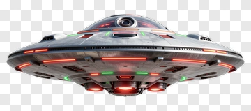 UFO With Red And Green Lights PNG