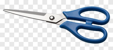 Blue Handle Scissors PNG