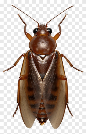 Brown Cockroach With Black Eyes PNG