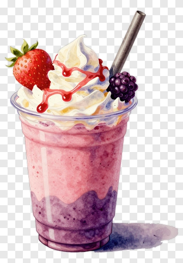 Strawberry And Blackberry Smoothie PNG