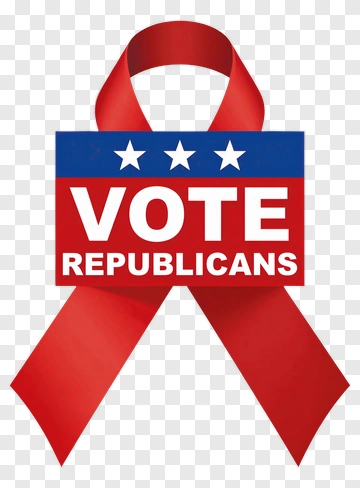 Red Ribbon Vote Republicans PNG