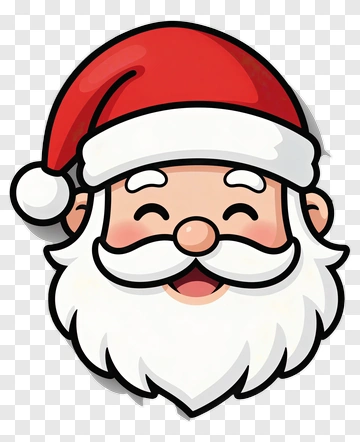 Santa Claus Cartoon Face PNG