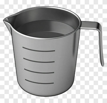 Silver Measuring Cup PNG