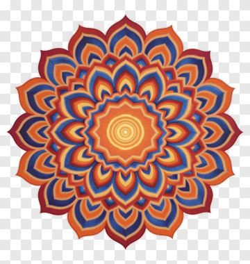 Symmetrical Mandala Design PNG