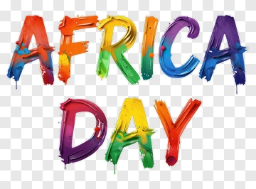 Africa Day Text Design PNG