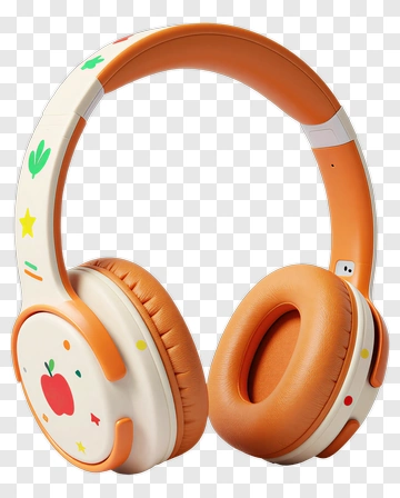 Colorful Cartoon Headphones PNG