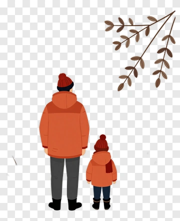 Man And Child Standing Together PNG