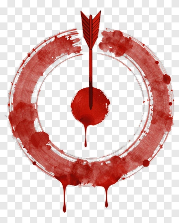 Arrow In Target With Blood Drips PNG