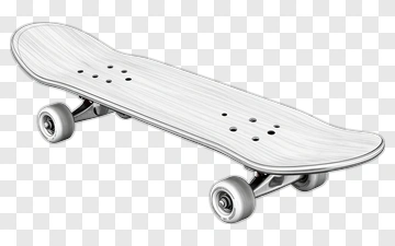 Skateboard With Wood Grain Deck PNG
