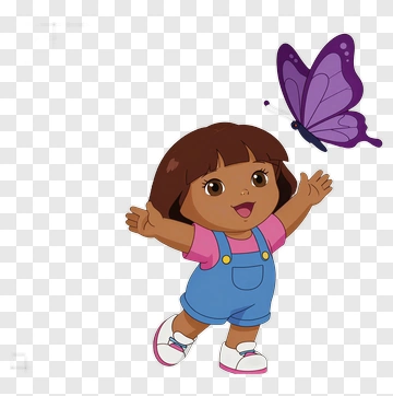 Dora The Explorer With A Butterfly PNG