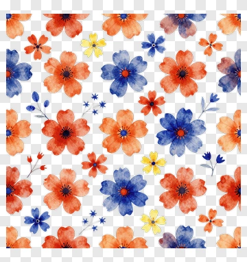 Watercolor Floral Pattern PNG