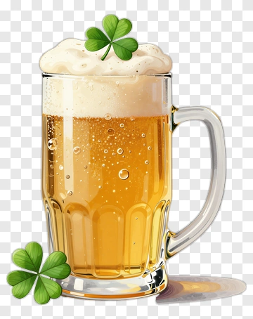 Beer Mug With Clover PNG