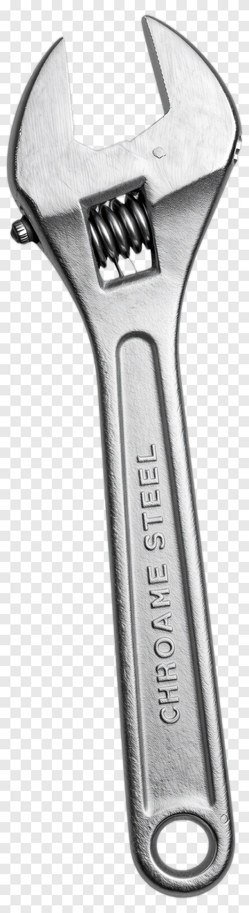 Adjustable Wrench Chrome Steel PNG