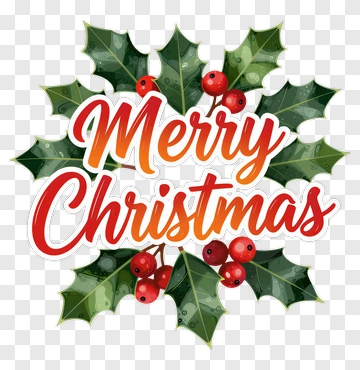 Merry Christmas Holiday Greeting PNG