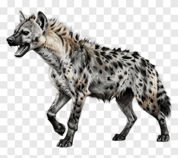 Hyena In Detailed Realistic Illustration PNG