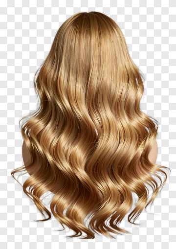 Long Wavy Blond Hair PNG