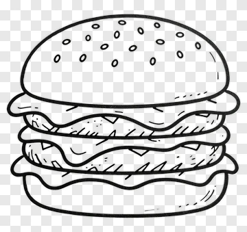 Hand Drawn Hamburger PNG