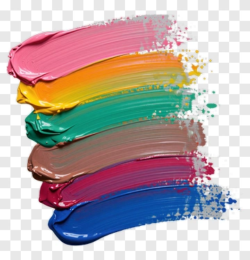 Color Swatches In Brush Strokes PNG