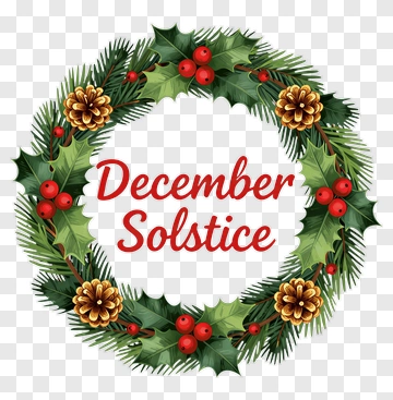 December Solstice Wreath PNG
